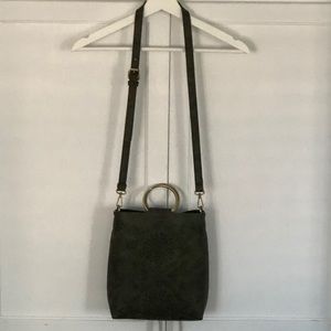 Anthropologie Moss Suede Purse